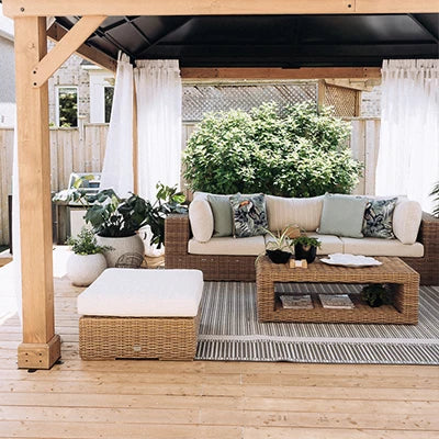 Outdoor rattan sofa courtyard outdoor terrace combination garden balcony outdoor hotel coffee table waterproof furniture