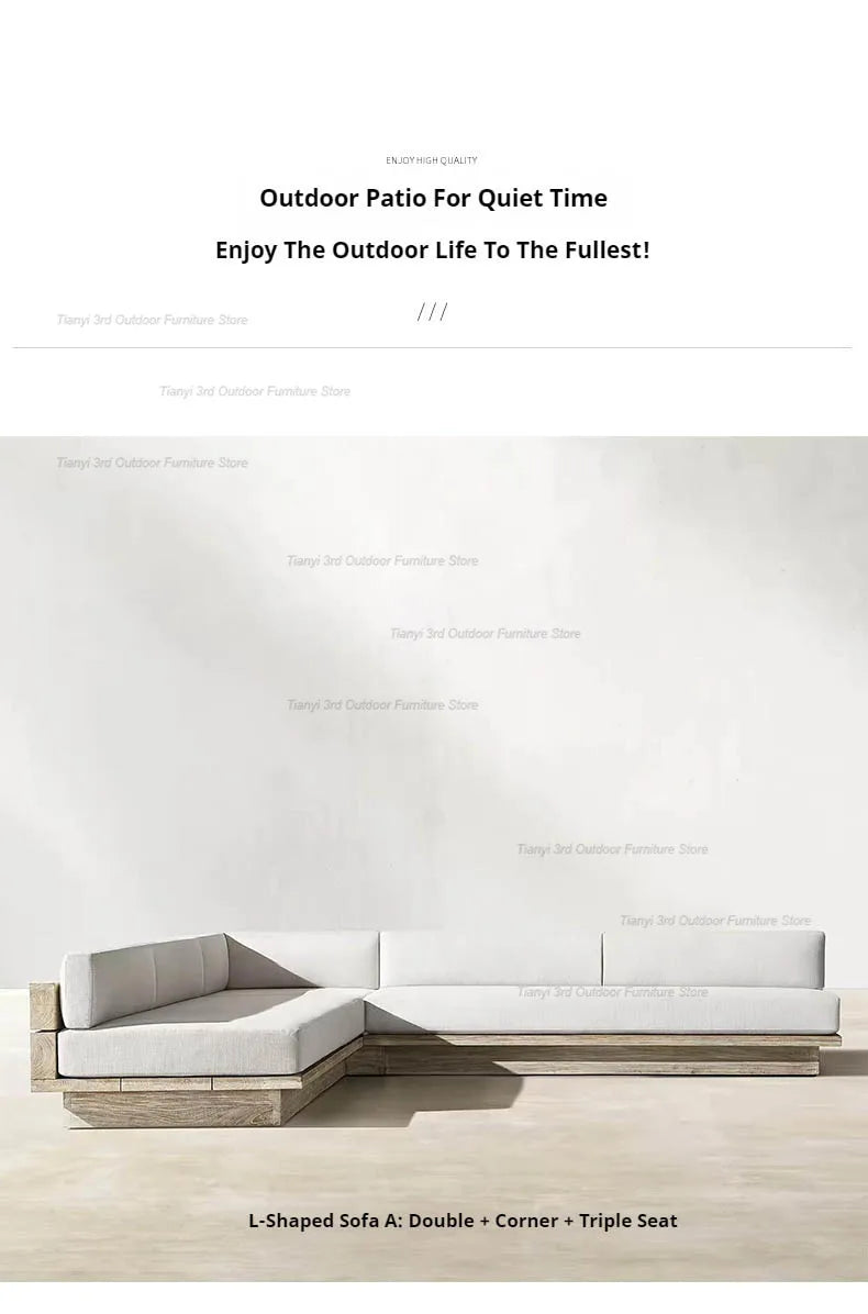 Japanese Style Waterproof and Sunscreen Garden Sofas Simplicity  Designer Modern Garden Sofas Art Outdoor Furniture Divano HBOS