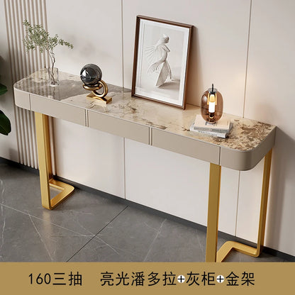 Italian Luxury Console Table With Storage Thin Living Room Entrance Console Table Rectangle Glam Woonkamer Tafel Furniture