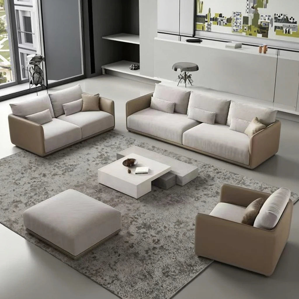 Modern Italian Sofa Set Design Metal Corner Couch Nordic Living Room Hotel Office Furniture
