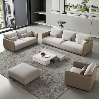 Modern Italian Sofa Set Design Metal Corner Couch Nordic Living Room Hotel Office Furniture
