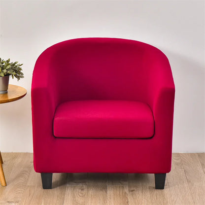 Solid Color Elastic Club Tub Chair Cover Spandex Single Sofa Slipcover with Seat Cover Armchair Protector Living Room Bar Hotel