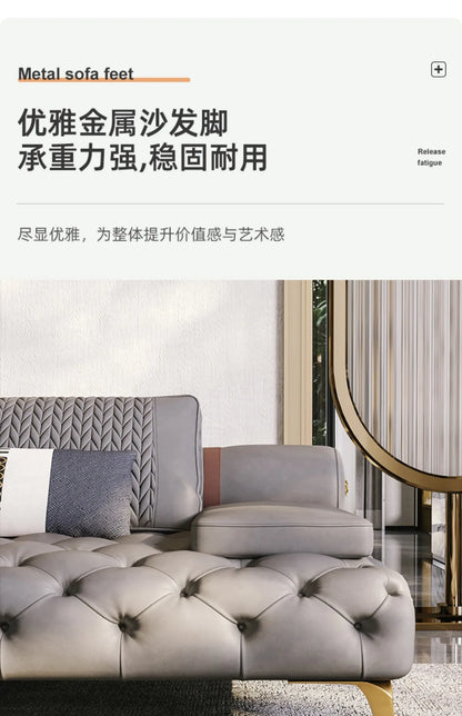 Italian Genuine Leather Sofas Sectional Modern Luxry Designer Loveseat Sofa 3 Piece Set Woonkamerbanken Living Room Furniture