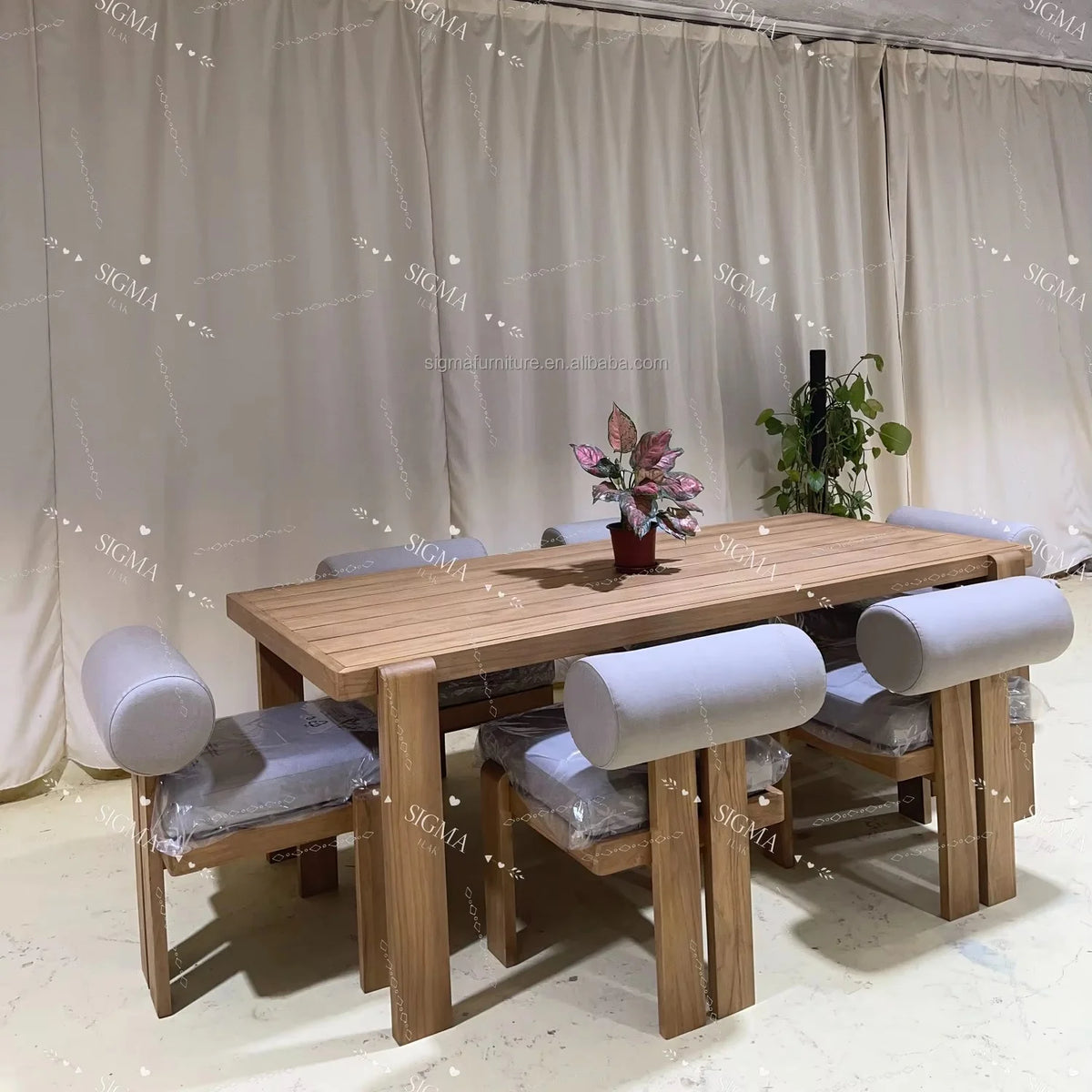 Sigma Designer Aluminum Furniture with Cushions Sofa Set Living Room Garden Patio Hotel Sectional Outdoor Sofa