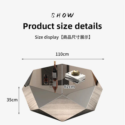Living Room Home Designer Style Light Luxurymodern Minimalist Irregular Stainless Steel Diamond Coffee Table Mesa Auxiliar Room