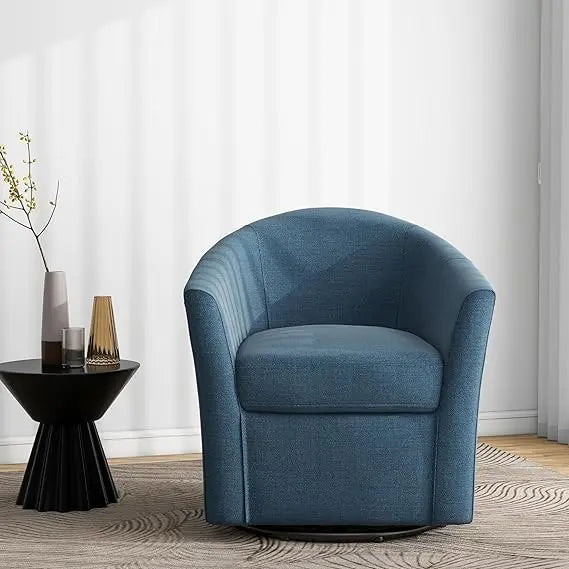 Swivel Accent Chair Armchair, Modern Round Single Sofa Seating Comfy Reading Barrel Chairs for Living Room Bedroom (Beige, Set o