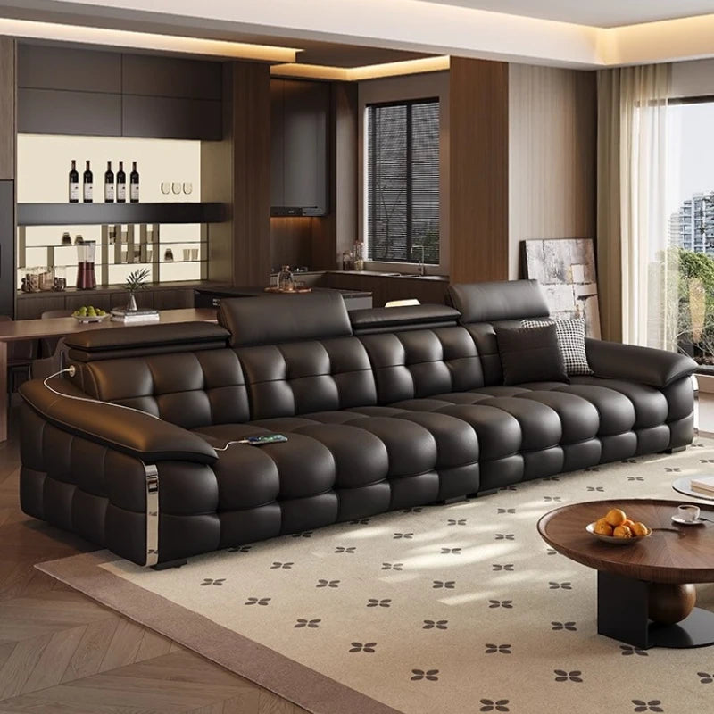Modern Luxury Lawrence Sofa Leather Living Room Sofas Couch Armchair Home Furniture Leisure Sofa Armchairs Chaise Lounges