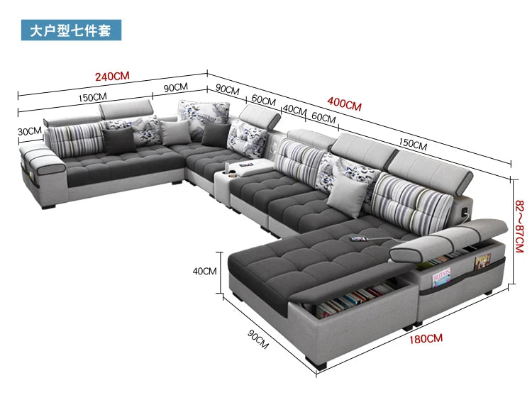Sectional Living Room Sofas Lazy Lounge Designer Relax Sofa Multifunction Reclining Canape Salon De Luxe House Accessories