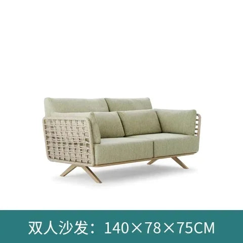 New arrive Nordic outdoor sofa rainproof rattan cafe courtyard hotel garden leisure card seat combination420