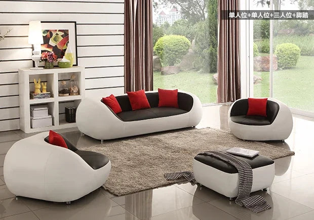 Nordic Accent Living Room Sofas Lazy Couch Leather Luxury Gaming Sofas Designer Decor Relaxing Divano Lounge Suite Furniture