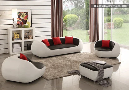 Nordic Accent Living Room Sofas Lazy Couch Leather Luxury Gaming Sofas Designer Decor Relaxing Divano Lounge Suite Furniture