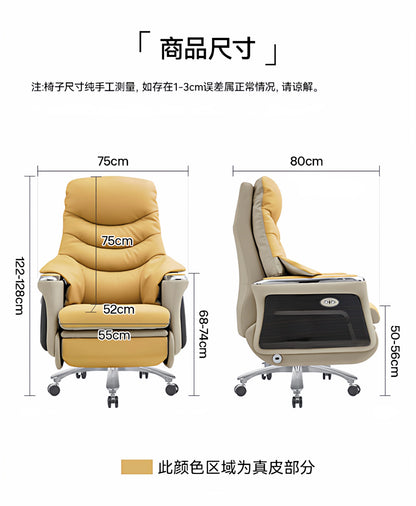 Arms Heat Office Chair Big Tall Comfy Boss Single Office Chair Massage Ergonomic Chaise Bureau Design Italian Furniture Luxury