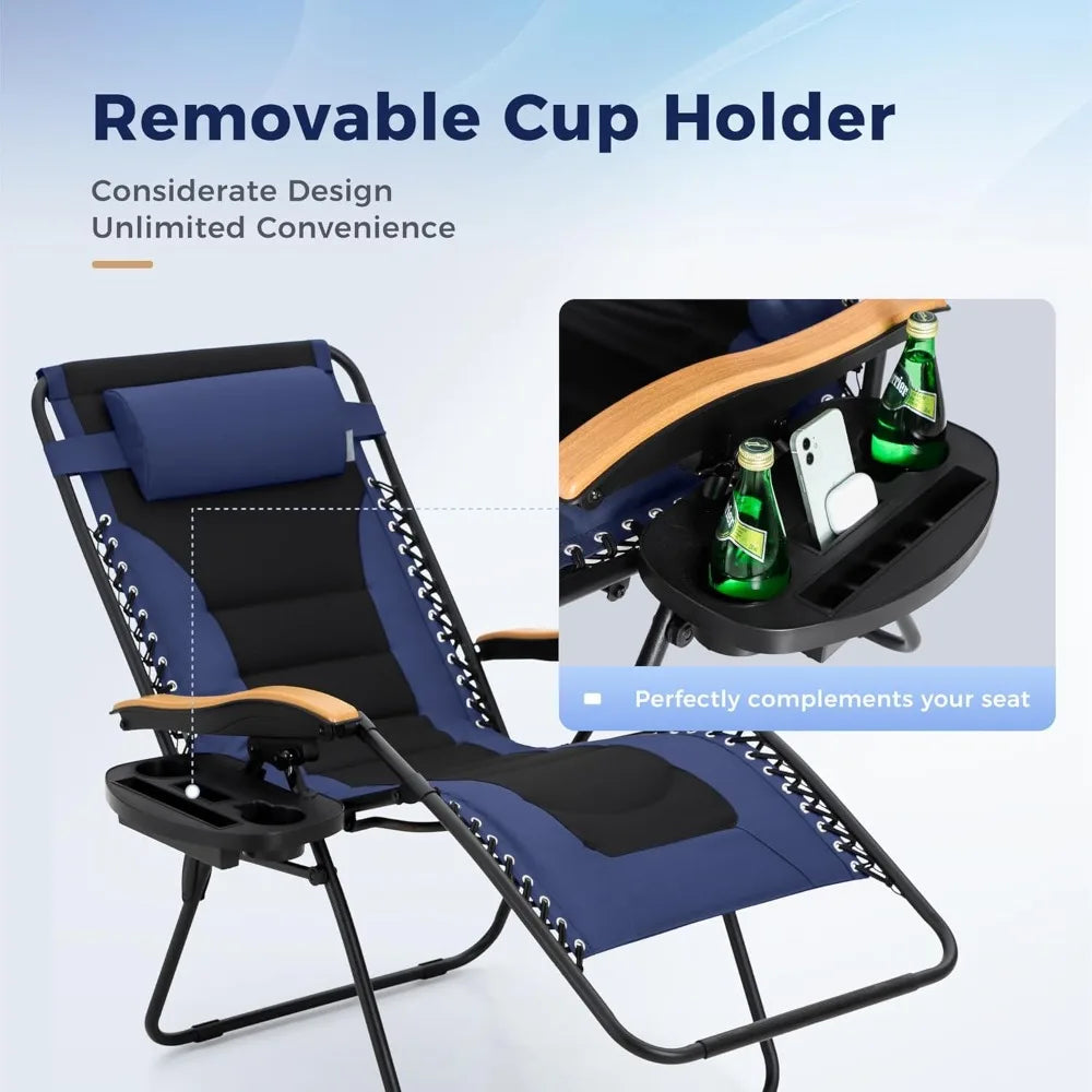 oversized xxl padded zero gravity lawn chair anti gravity lounge chair foldable recliner 30