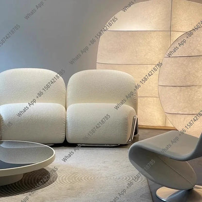 J J Modular Single Sofa Bedroom Balcony Living Room Leisure Chair Antique Designer Fabric Lazy Sofa Artistic Furniture