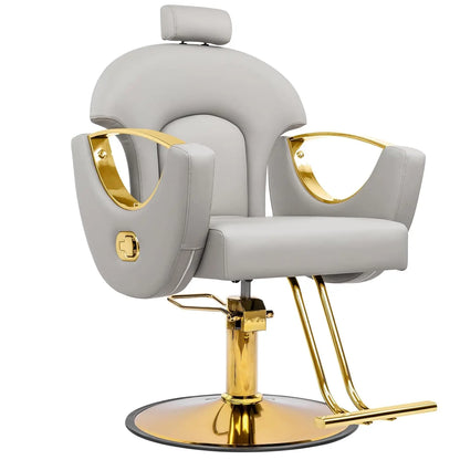 Reclining Barber Chair Styling Hair Chair for Home Barbershop Height Adjustable 360 Swivel Salon Chair for Hair, Customized