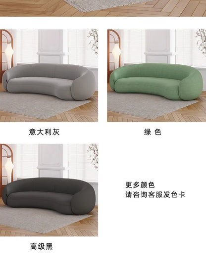 Curved Armchair Living Room Sofas White Designer Modern Minimalist Living Room Sofas Lazy Floor Muebles Lounge Suite Furniture