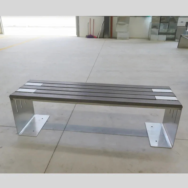 Banc d'extérieur une pièce confortable, norme européenne américaine, haute qualité, Design ergonomique, pour parc public, Long banc de jardin, Patio
