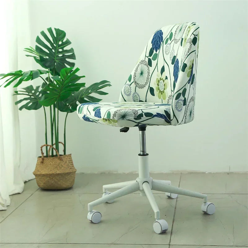 1PC Elastic Curved Office Chair Cover Polar Fleece Duckbill Chair Cover Chair Slipcover Stretch Seat Covers for Kitchen Hotel