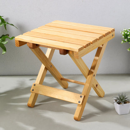 Folding Wooden Small Table Portable Outdoor Wine Table Stable Legs Simple Beautiful Design for Picnic Garden Party Serving Desk