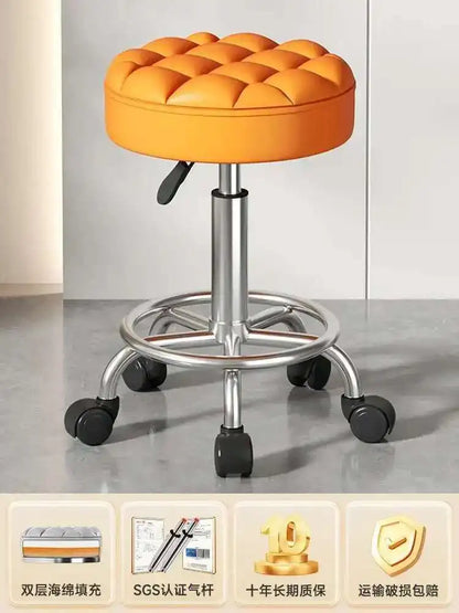 Beauty Chair Specifically Designed for Beauty Salon Adjustable Rotating Pulley Hair Salon Round Stool Tabouret A Roulette 원형의자