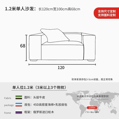 Nordic Minimalist Living Room Sofas Leather Sex Recliner Designer Lounge Sofas Garden Relaxing Designer Divano Salon Furniture