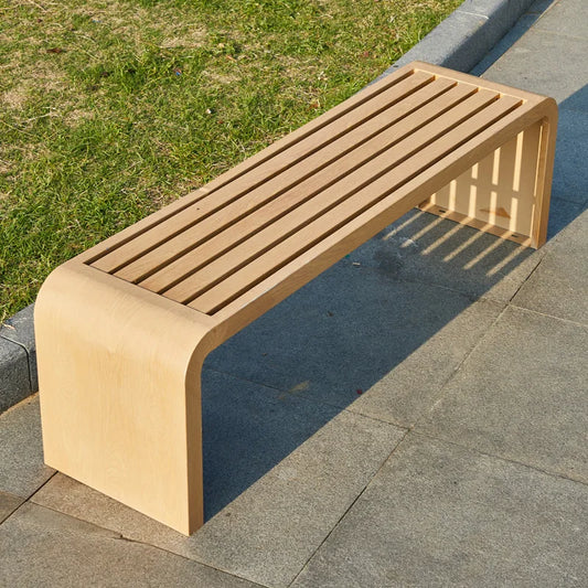 AOLIVIYA Chaise longue d'extérieur imitation bois pour parc, arrêt de bus et zone panoramique