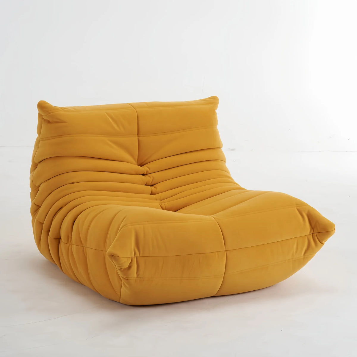 Togo caterpillar sofa leisure small apartment bedroom living room can sleep lazy sofa cream wind single recliner