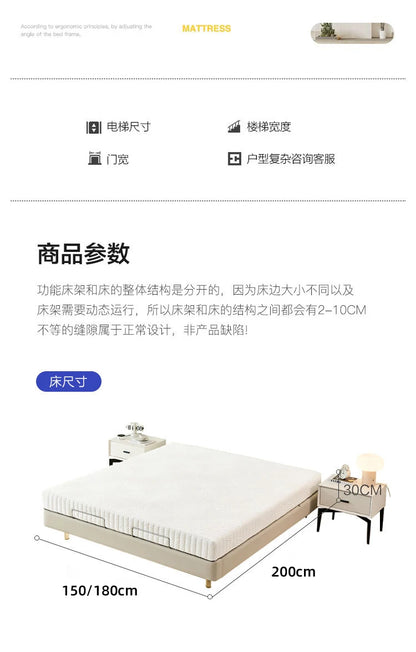 Smart Luxury Bed Modern Sofa Design Bedroom Platform Sleeping Massage Bed Platform Safe Letto Matrimoniale Office Furniture