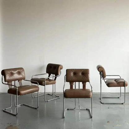 Pre-owned Office Chair, Stainless Steel Dining Chair, Bauhaus Vintage Negotiation, Casual Desk, Designer Single Chair