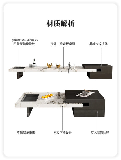 SS Italian Unique Coffee Table Luxury Nordic Living Room Modern Side Table Minimalist Center Writing Mesa Auxiliar Home Furnitur