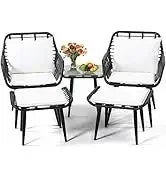 YND6-Q8 pieces outdoor Wicker rattan patio sectional furniture set.glass top table with hidden storage.7 sofa sections. oversize