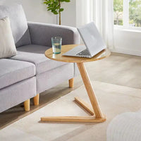 Solid wood small coffee table household living room small round table sofa edge table
