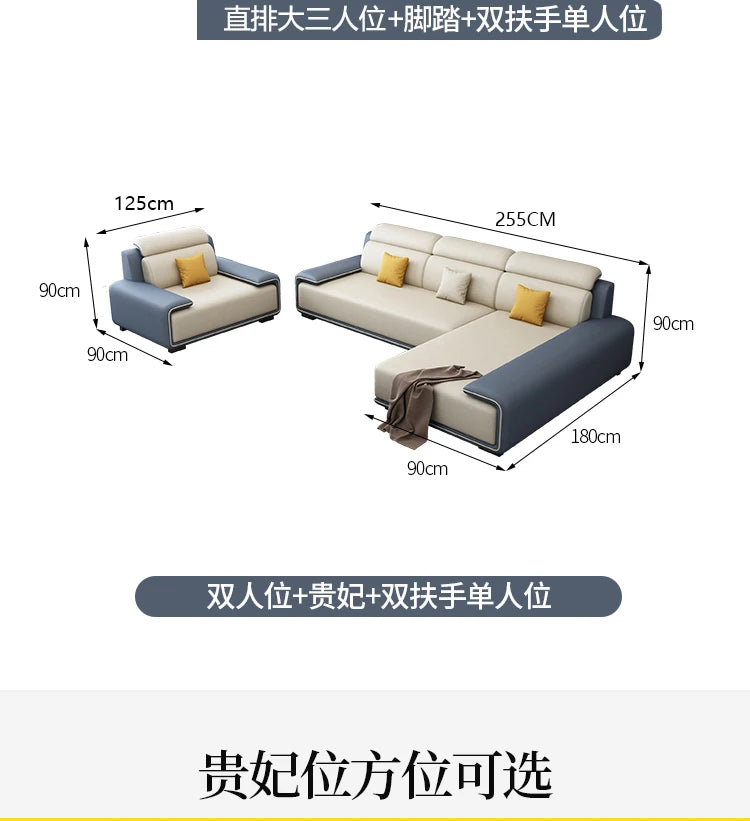 Living Rooms Italian Room Home Furniture Modern Couch Luxury Sectional Sofy Do Salon Modular Sofa Cama Livingroom Sets 0711LSY