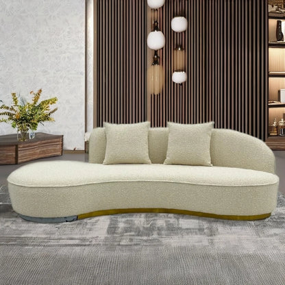 Modern Indoor Home Fabric Sofa Set For Living Room Sponge Filled Sofa Set With Stainless-steel Frame