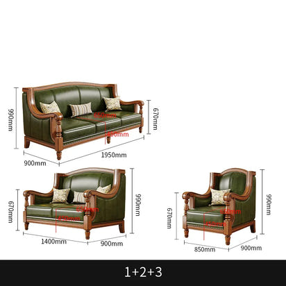 Customizable 123 combination first layer cowhide living room villa sofa