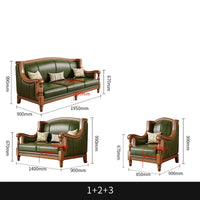 Customizable 123 combination first layer cowhide living room villa sofa