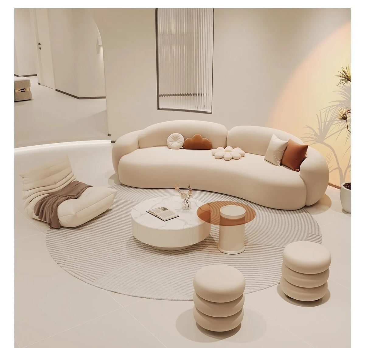 Lazy Classic Living Room Sofas Floor Designer Cushion Comfortable Sofa Elegant Relax Meuble De Salon Furniture Accessories