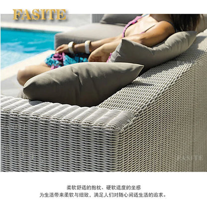Courtyard sofa, villa, garden terrace, sun protection, waterproof, outdoor leisure rattan weaving corner