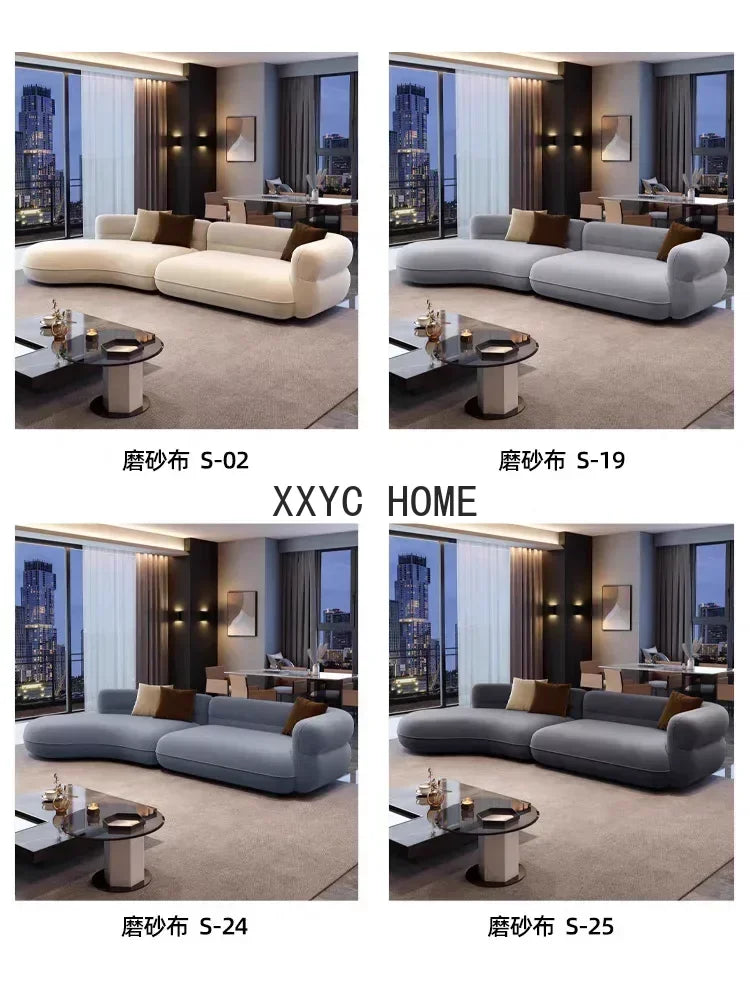 Italian Light Luxury Curved Sofa Special-Shaped Simple Corner Living Room Leisure Sofa