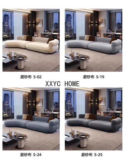 Italian Light Luxury Curved Sofa Special-Shaped Simple Corner Living Room Leisure Sofa