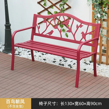 Practical Rustic Waterproof Furniture Cast IronBackrest  Iron Public Leisure Seating Metal Outdoor Garden Patio Park Bench