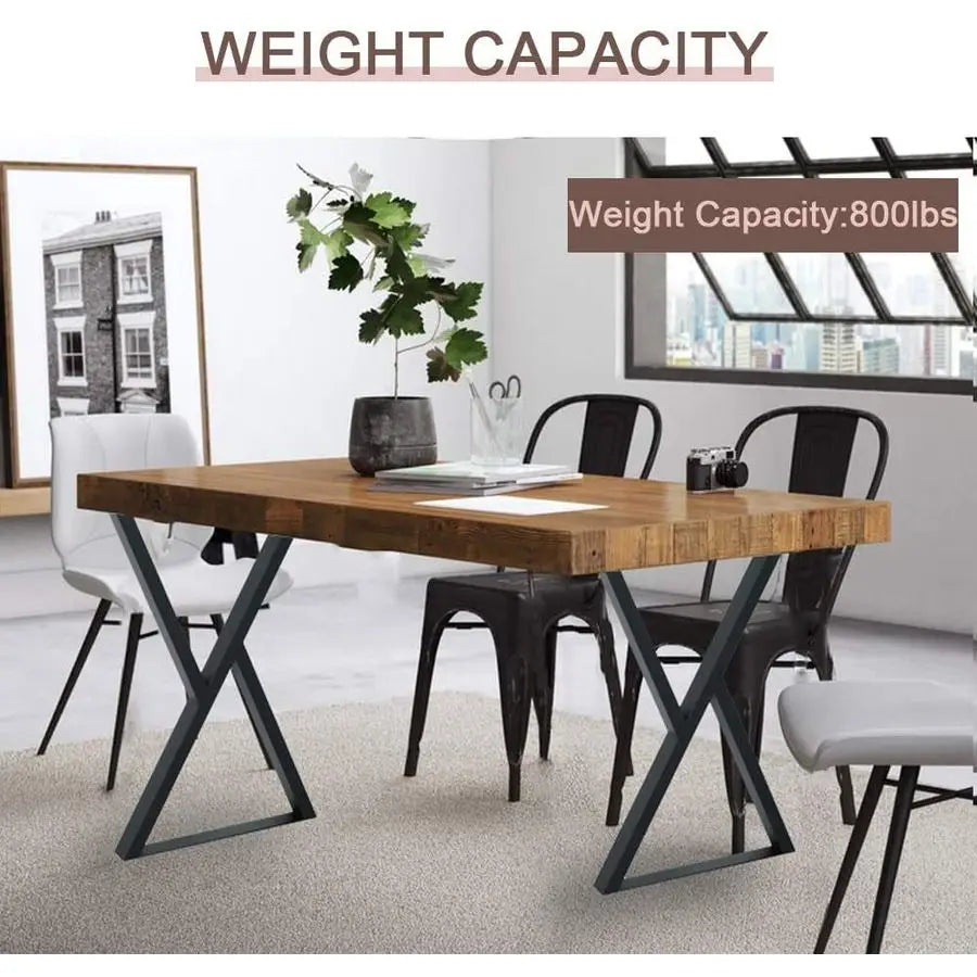 Shape,Cast Iron Dining , Side table legs,Rustic Heavy Duty DIY Furniture Legs,Square Tube Coffee table legs 2 PCS28 Height 18 Wi