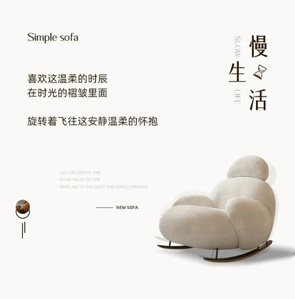 elegant creativity armchair Luxury Design modern comfortable Adult rocking chair balcony fashion mecedora adulto home furniture