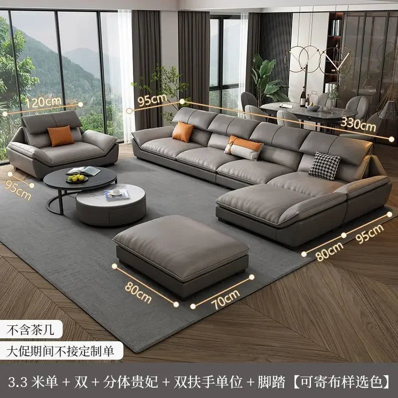 Nordic leave-in light luxury technology cloth sofa modern simple living room fabric latex minimalist sofa