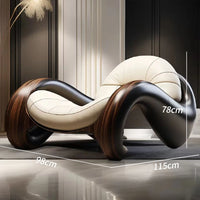 New living room study minimalist leather lounge chair