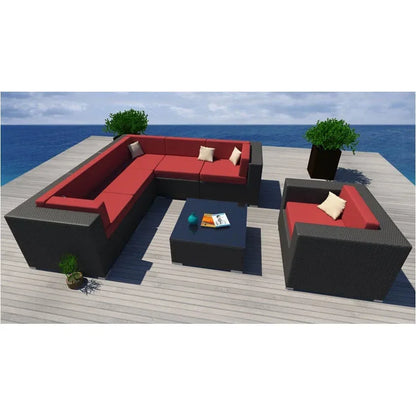 Luxury Durable Easy Cleaning  Garden Furniture Outdoor  Rattan   Lounge Set