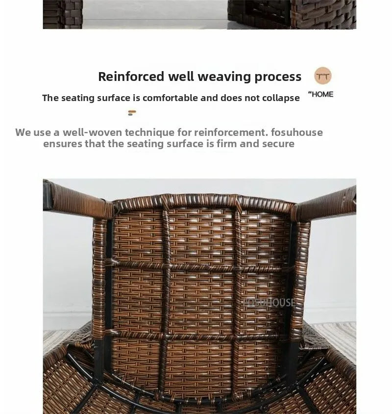 Nordic Balcony Table and Chair Combination Outdoor Patio Table and Chair Leisure Storage Table Three-piece Garden Furniture Z