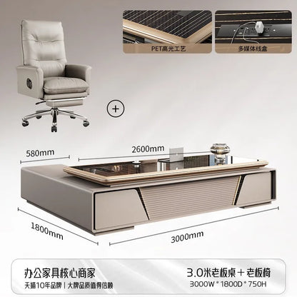 Bedroom Computer Office Desk Cheap Computer Gaming Drawer Conference Office Desk Reception Space Saving Tavolo Salon Furniture