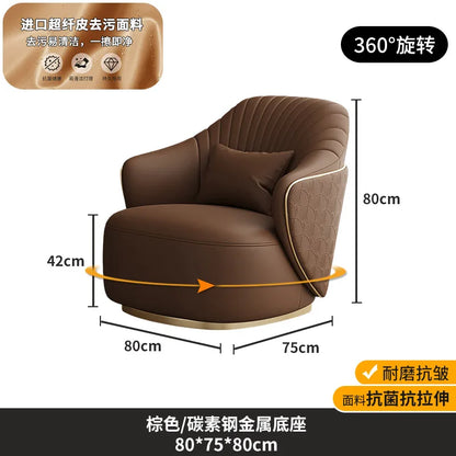 Modern light luxury single sofa chair home balcony negotiation reception table and chair combination designer office area leisur