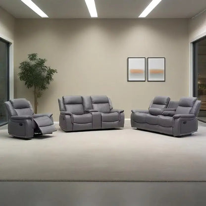 Couch Lounge Suite Set for Living Room Wholesale Leather Extendable  Loveseat Couple 3 Seat Manual Recliner Sofa